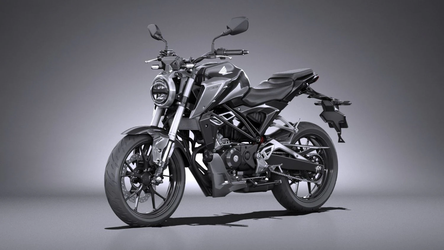 Honda CBR 125 R 2018 3D Model .c4d .max .obj .3ds .fbx .stl .blend 
