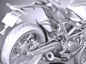 Honda CBR 125 R 2018 3D Model