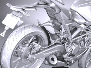 Honda CBR 125 R 2018 3D Model
