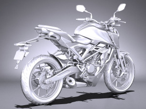 Honda CBR 125 R 2018 3D Model in Motorcycle 3DExport