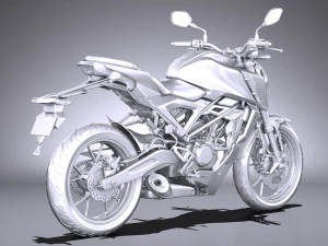 Honda CBR 125 R 2018 3D Model
