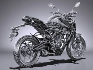 Honda CBR 125 R 2018 3D Model