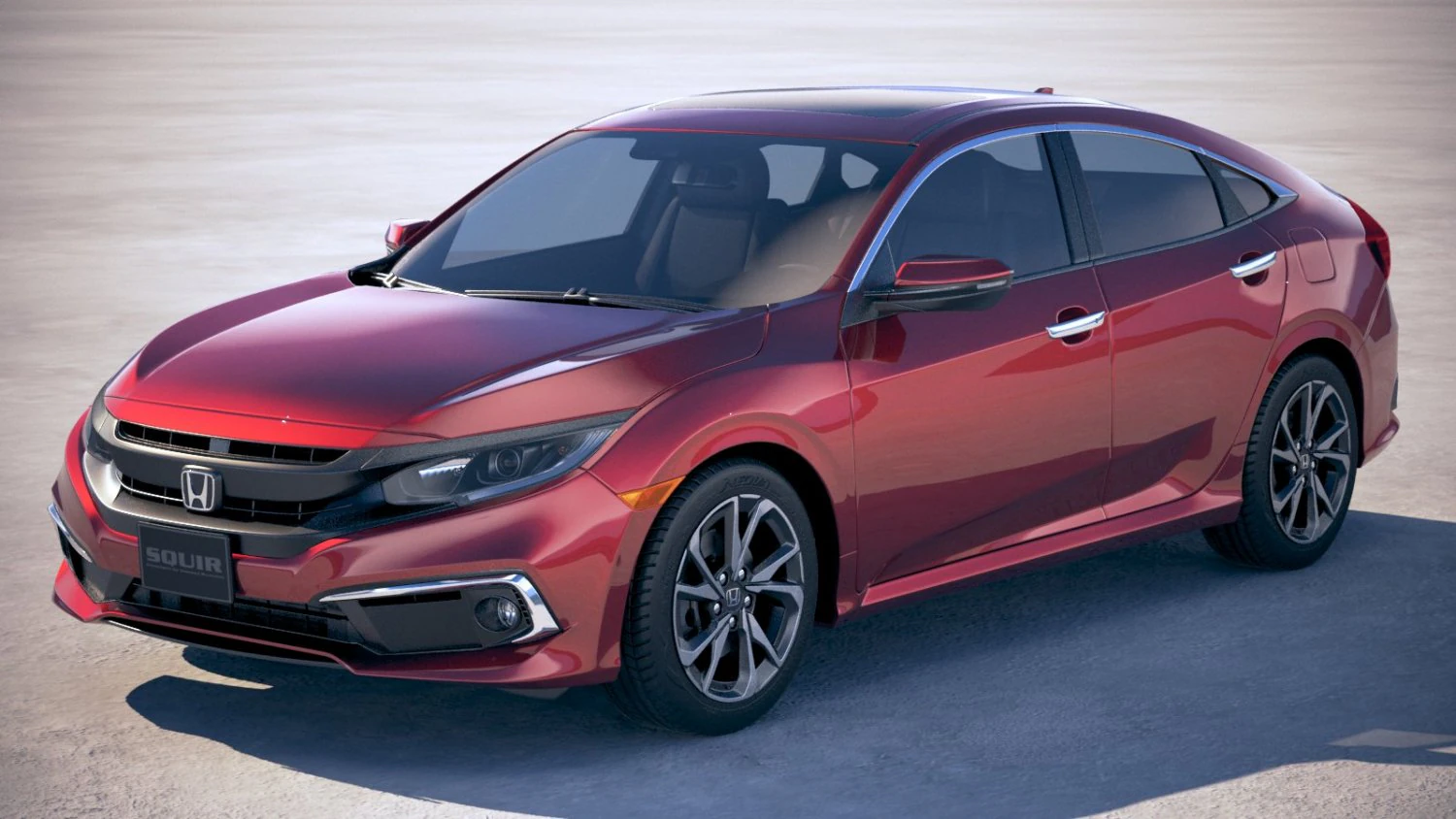 Honda Civic 2019 3D Model .c4d .max .obj .3ds .fbx .stl .blend