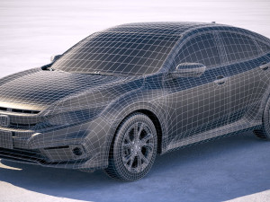 Honda Civic 2019 3D-Modell