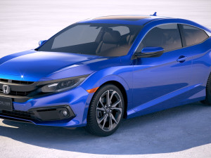 Honda Civic Coupe 2019 3D 模型
