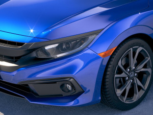Honda Civic Coupe 2019 3D Model