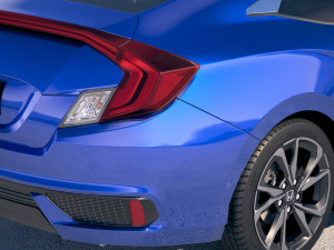 Honda Civic Coupe 2019 3D Model