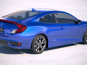 Honda Civic Coupe 2019 3D Model