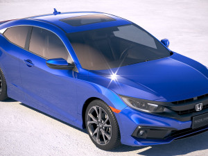 Honda Civic Coupe 2019 3D Model
