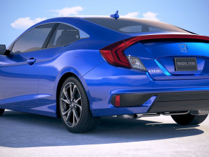 Honda Civic Coupe 2019 3D Model