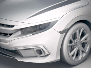 Honda Civic Coupe 2019 3D Model