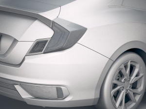 Honda Civic Coupe 2019 3D Model