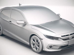 Honda Civic Coupe 2019 3D Model