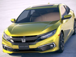 Honda Civic Coupe Led 2019 3D Model