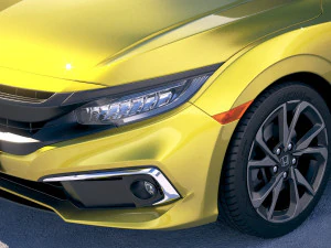 Honda Civic Coupe Led 2019 3D Model