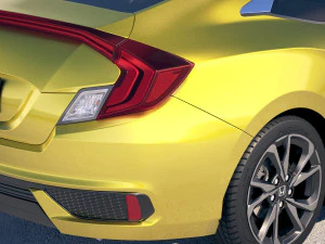 Honda Civic Coupe Led 2019 3D Model