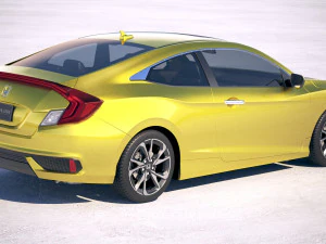 Honda Civic Coupe Led 2019 3D Model