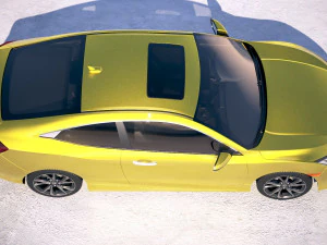 Honda Civic Coupe Led 2019 3D Model