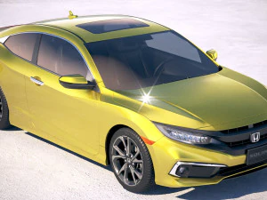 Honda Civic Coupe Led 2019 3D Model