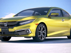 Honda Civic Coupe Led 2019 3D Model