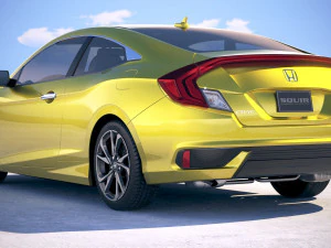 Honda Civic Coupe Led 2019 3D Model