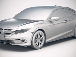Honda Civic Coupe Led 2019 3D Model