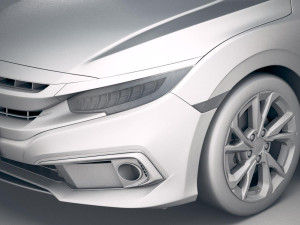 Honda Civic Coupe Led 2019 3D मॉडल
