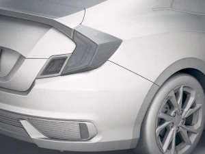 Honda Civic Coupe Led 2019 3D Model