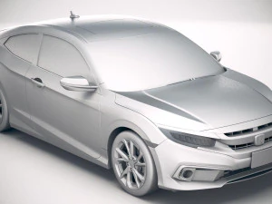 Honda Civic Coupe Led 2019 3D Model