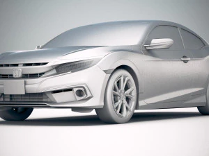 Honda Civic Coupe Led 2019 3D Model