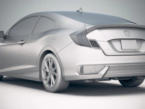Honda Civic Coupe Led 2019 3D Model