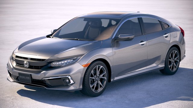Honda Civic Led 2019 Modelo 3D .c4d .max .obj .3ds .fbx .stl .blend