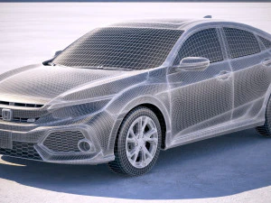 Honda Civic Si Sedan 2017 3D Model