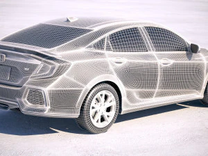 Honda Civic Si Sedan 2017 3D Model