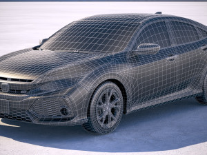Honda Civic Si Sedan 2017 3D 모델