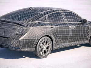Honda Civic Si Sedan 2017 3D Model