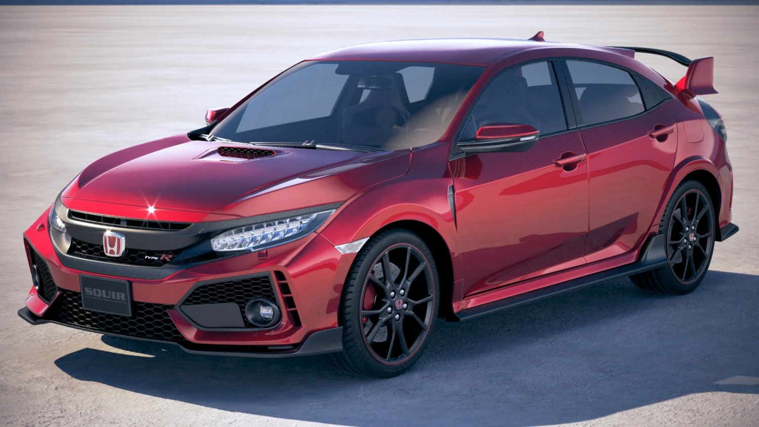 Honda Civic Type R 2018 3D Model .c4d .max .obj .3ds .fbx .stl .blend 