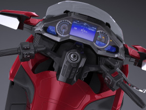 Honda Goldwing 2018 3D Model