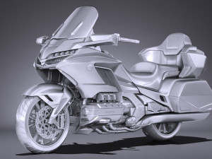 Honda Goldwing 2018 3D Model