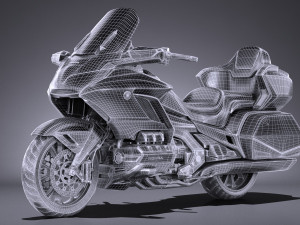 Honda Goldwing 2018 3D Model