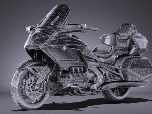 Honda Goldwing 2018 3D Model