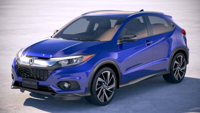 Honda HR-V 2018 US Model 3D .c4d .max .obj .3ds .fbx .stl .blend 