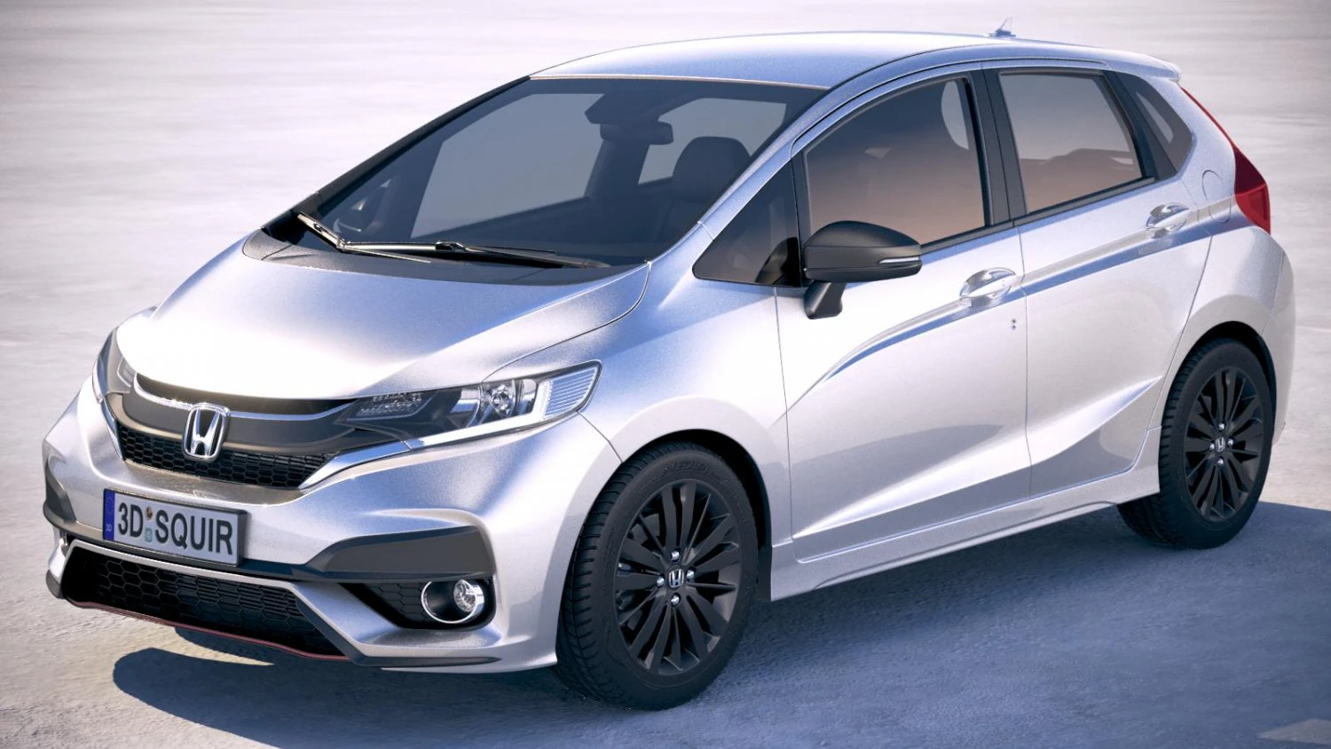 Honda Jazz 2018 3D Model .c4d .max .obj .3ds .fbx .stl .blend 