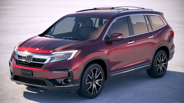 Honda Pilot 2019 3D 模型 .c4d .max .obj .3ds .fbx .stl .blend
