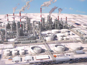 Huge Refinery 3D Model