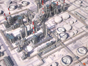 Huge Refinery 3D Model