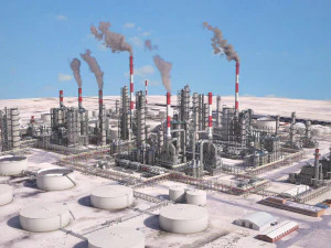 Huge Refinery 3D Model