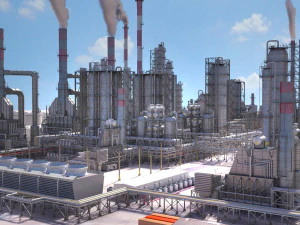 Huge Refinery 3D Model