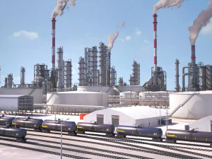 Huge Refinery 3D Model
