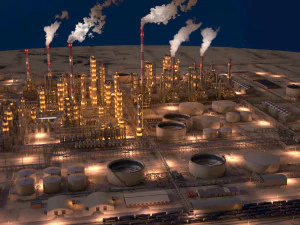 Huge Refinery 3D Model